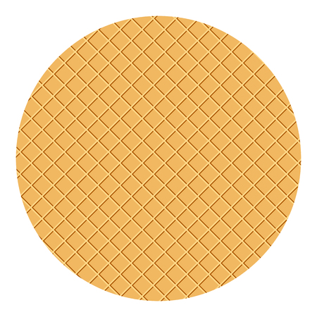 Vector illustration of round waffle.のイラスト素材