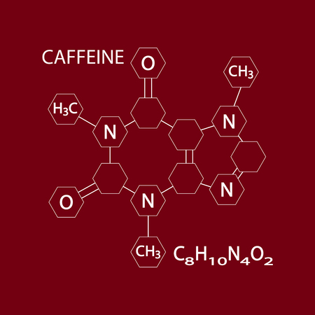 Caffeine Stimulant Molecule Iconのイラスト素材