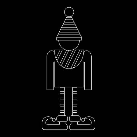 Christmas Elf Character Icon Vector illustrationのイラスト素材