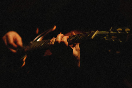 Musician playing guitar