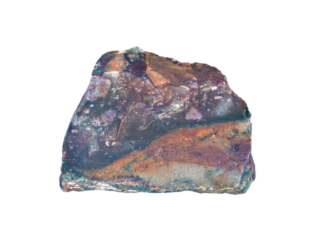 Raw fire agate separated on white backgroundの写真素材