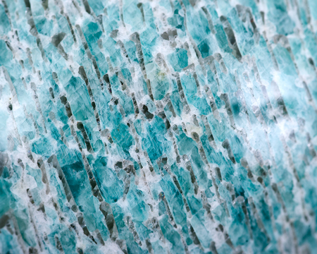 Green amazonite with smoky quartz  from Madagascarの写真素材
