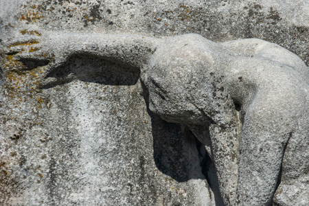 Beautiful Vintage Sculpture at old Catholic cemetery.の写真素材