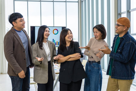Group of business people having a meeting in the office. Business concept.