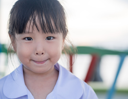 Portrait of Asian happy little girl , smileの写真素材