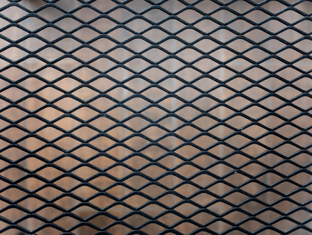 plastic mesh black color with blur backgroundの写真素材
