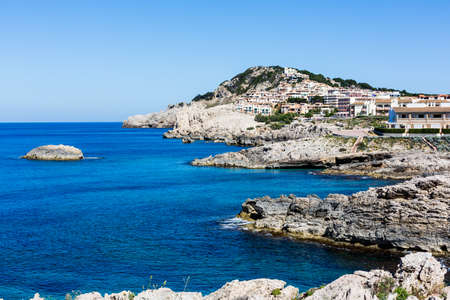 Cala Agulla is a beach in Majorca, Spain.の写真素材