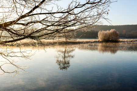 Schwerte, Germany - January 15, 2006: The Ruhr is a medium-size river in western Germany North Rhine-Westphalia, a right tributary of the Rhine East Side.のeditorial素材