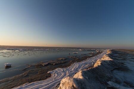 Sundown Beach Winter In Blavand / Denmark