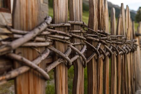 Picket Fence Made Of Woodの写真素材