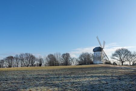 Krefeld Traar Windmill at Wintertimeの写真素材