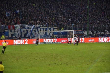 Footage from the football game HSV Hamburg vs. Eintracht Frankfurt at 02021023のeditorial素材