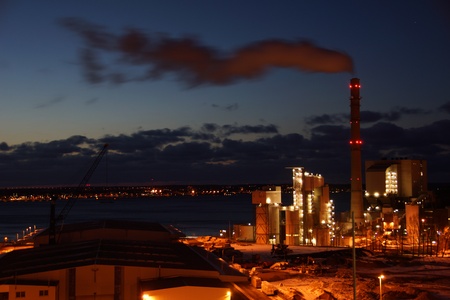 The joint venture power generating plant at the Eastside of Kielの写真素材