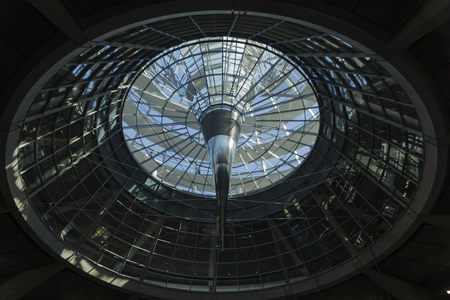 The Reichstag in Berlin with the German Bundestag and the famous glass domeのeditorial素材