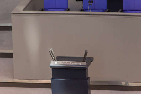 The Reichstag in Berlin with the German Bundestag and the famous glass domeのeditorial素材