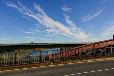 The Levensauer High Bridge near Kielの写真素材