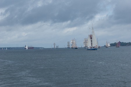 A Regatta escort tour on a navy ship on the occasion of a sailing regatta for the Kieler Woche 2013のeditorial素材