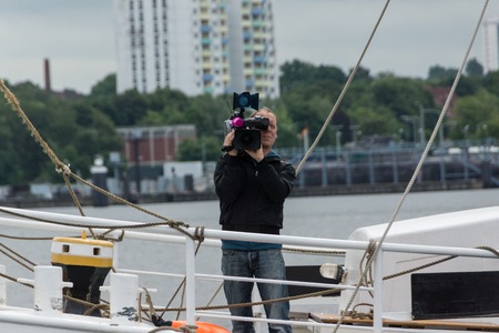 A Regatta escort tour on a navy ship on the occasion of a sailing regatta for the Kieler Woche 2013のeditorial素材