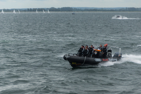 A Regatta escort tour on a navy ship on the occasion of a sailing regatta for the Kieler Woche 2013のeditorial素材