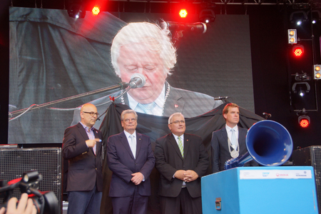 Grand Opening Ceremony of the Kieler Woche 2014  with the Prime Minister of Schleswig-Holstein Torsten Albig and President Joachim Gauckのeditorial素材