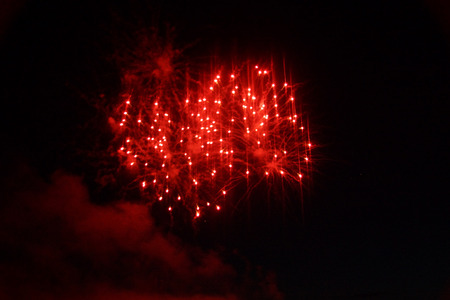 Kiel, Germany  25nd June, 2014  Firework after Night Glow during Kieler Woche 2014 のeditorial素材