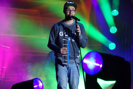 The musican Mark Forster is giving a concert on the NDR Stage during the Kieler Woche 2014のeditorial素材