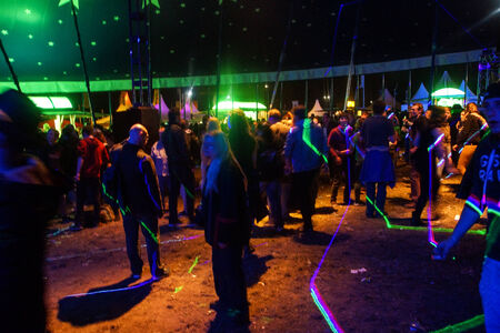 Kiel, Germany  24nd June, 2014  The Laser Light Show in the Kieler Woche Musik Tent のeditorial素材