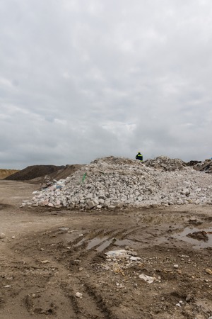 Ruins and forests site for training future rescue dogs at the Federal Agency for Technical Reliefのeditorial素材