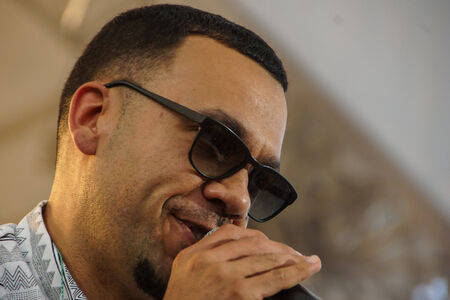 Kiel, Germany  29nd June, 2014  The artist Larsito, formaly Member of Culcha Candela, is performing on the NDR 2 Stage during the Kieler Woche 2014 のeditorial素材