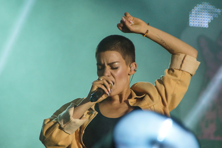 Kiel, Germany  29nd June, 2014  The Band Frida Gold is performing on the NDR 2 Stage during the...