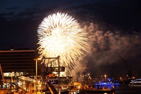 Kiel, Germany  29nd June, 2014  Final Firework of the Kieler Woche 2014 のeditorial素材