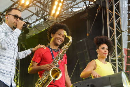 Kiel, Germany  29nd June, 2014  The artist Larsito, formaly Member of Culcha Candela, is performing...
