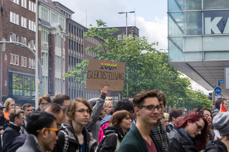 Impressions from the Christopher Street Day 2015 in Kiel Germanyのeditorial素材