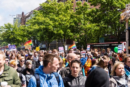 Impressions from the Christopher Street Day 2015 in Kiel Germanyのeditorial素材