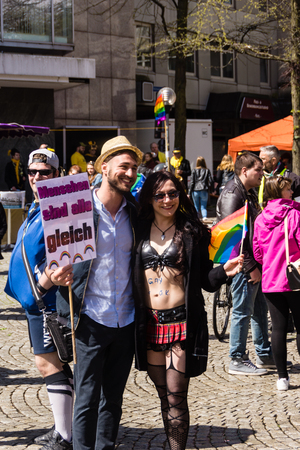 Impressions from the Christopher Street Day 2015 in Kiel Germanyのeditorial素材