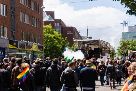 Impressions from the Christopher Street Day 2015 in Kiel Germanyのeditorial素材