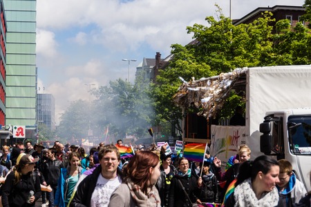 Impressions from the Christopher Street Day 2015 in Kiel Germanyのeditorial素材