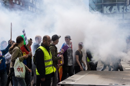 Impressions from the Christopher Street Day 2015 in Kiel Germanyのeditorial素材