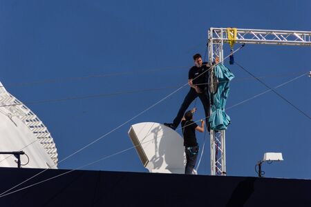 Kiel, Germany. 5th June, 2015. Impressions from the christening of the TUI Ship "Mein Schiff 4" with fromer swimmer Franziska van Almsick as godmotherのeditorial素材