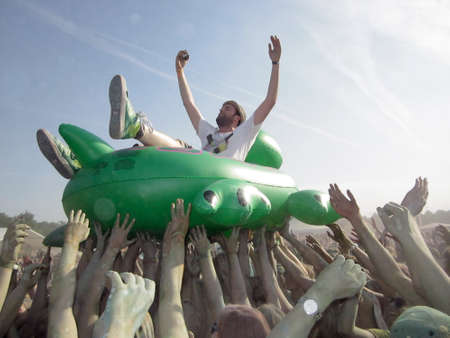 Impressions from a Holi festival in North Europe with Colours and Music by DJ's
