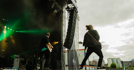 Kiel, Germany - June 19th 2016: The singersongwriter Joris  performs with his band on the HÃ¶rn stage during the Kieler Woche 2016のeditorial素材