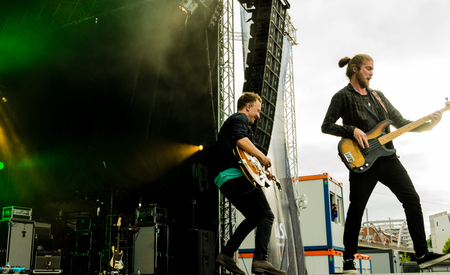 Kiel, Germany - June 19th 2016: The singersongwriter Joris  performs with his band on the HÃ¶rn stage during the Kieler Woche 2016のeditorial素材