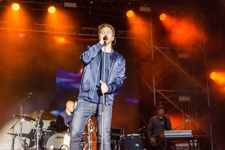 Kiel, Germany - June 25th 2016: The Band "Stanfour" performs on the Hoern Stage during the Kieler Woche 2016のeditorial素材