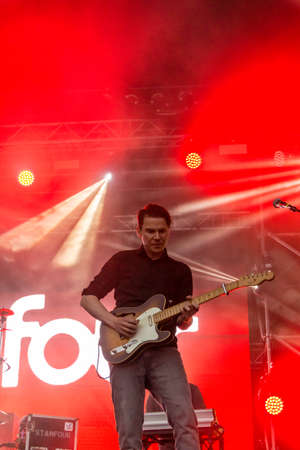 Kiel, Germany - June 25th 2016: The Band "Stanfour" performs on the Hoern Stage during the Kieler Woche 2016のeditorial素材