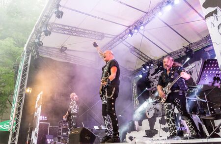 Kiel, Germany - June 24th 2016: The Band United Four plays during the Kieler Week 2016