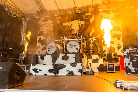 Kiel, Germany - June 24th 2016: The Band United Four plays during the Kieler Week 2016