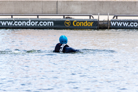 Kiel, Germany - June 23rd 2016: Fun Water Sport during  the sixth Day of the Kieler Woche 2016のeditorial素材