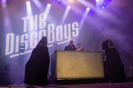 Kiel, Germany - June 23rd 2016: The "Disco Boys" on the NDR Stage during the sixth Day of the Kieler Woche 2016の写真素材