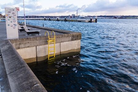 Kiel, Germany. 5th January, 2017. Kiel, Capital of Schleswig-Holstein, North Germany, after storm front "Axel" and a storm tide has passed awayのeditorial素材