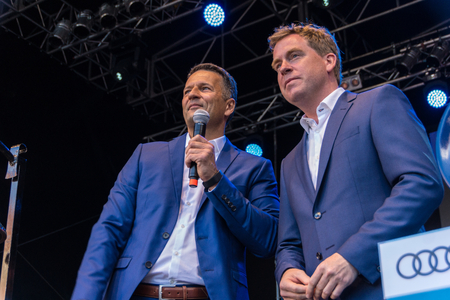 Kiel, Germany - June 17nd 2017: Impressions of the first Day of the Kieler Woche 2017 with the Grand Opening by famous German TV Host Kai Pflaumeのeditorial素材